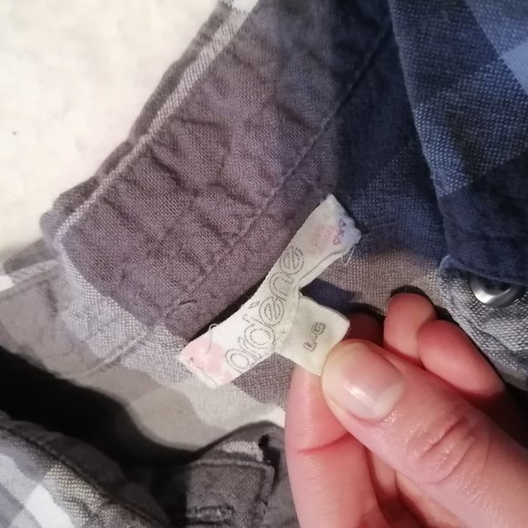 Plaid button-down grey shirt - Picture 9 of 9